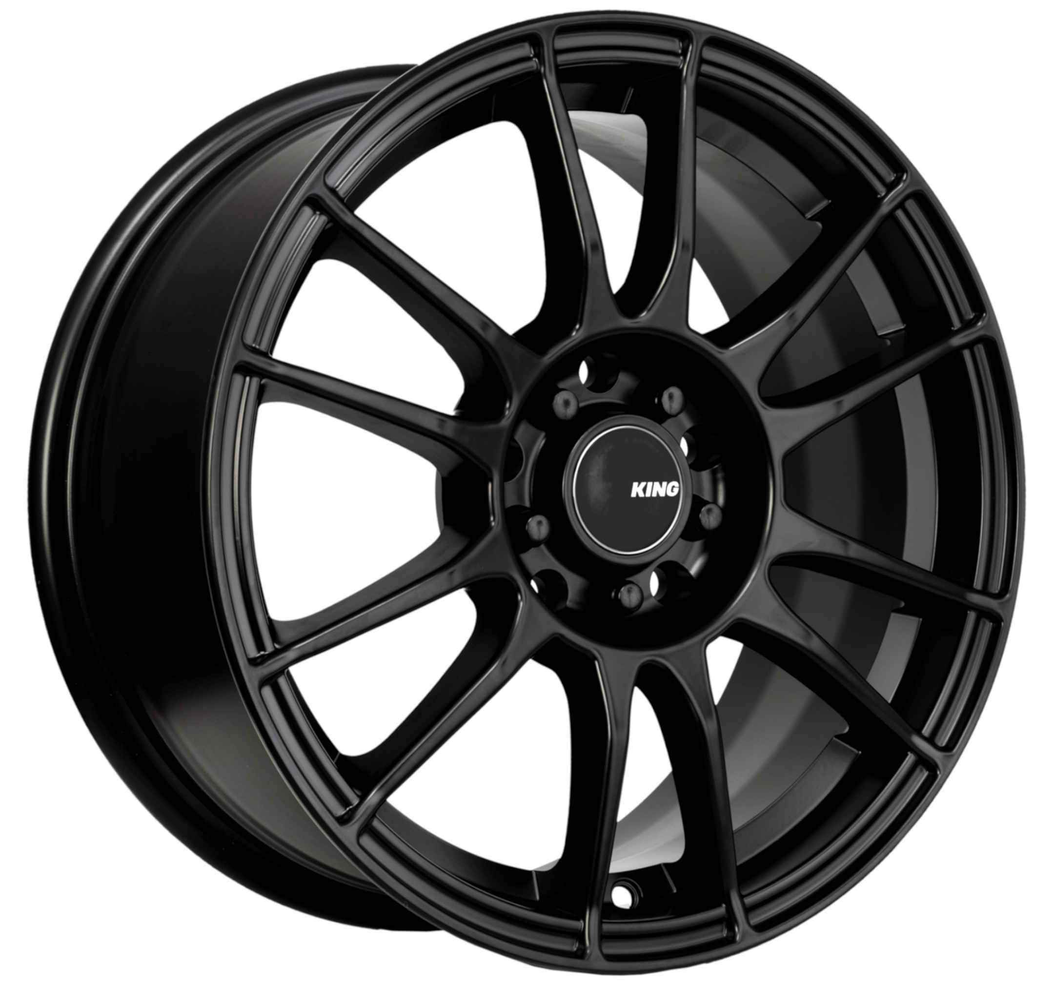 King 15x6 CIRCUIT 4x100 & 4x114.3 SATIN BLACK +35