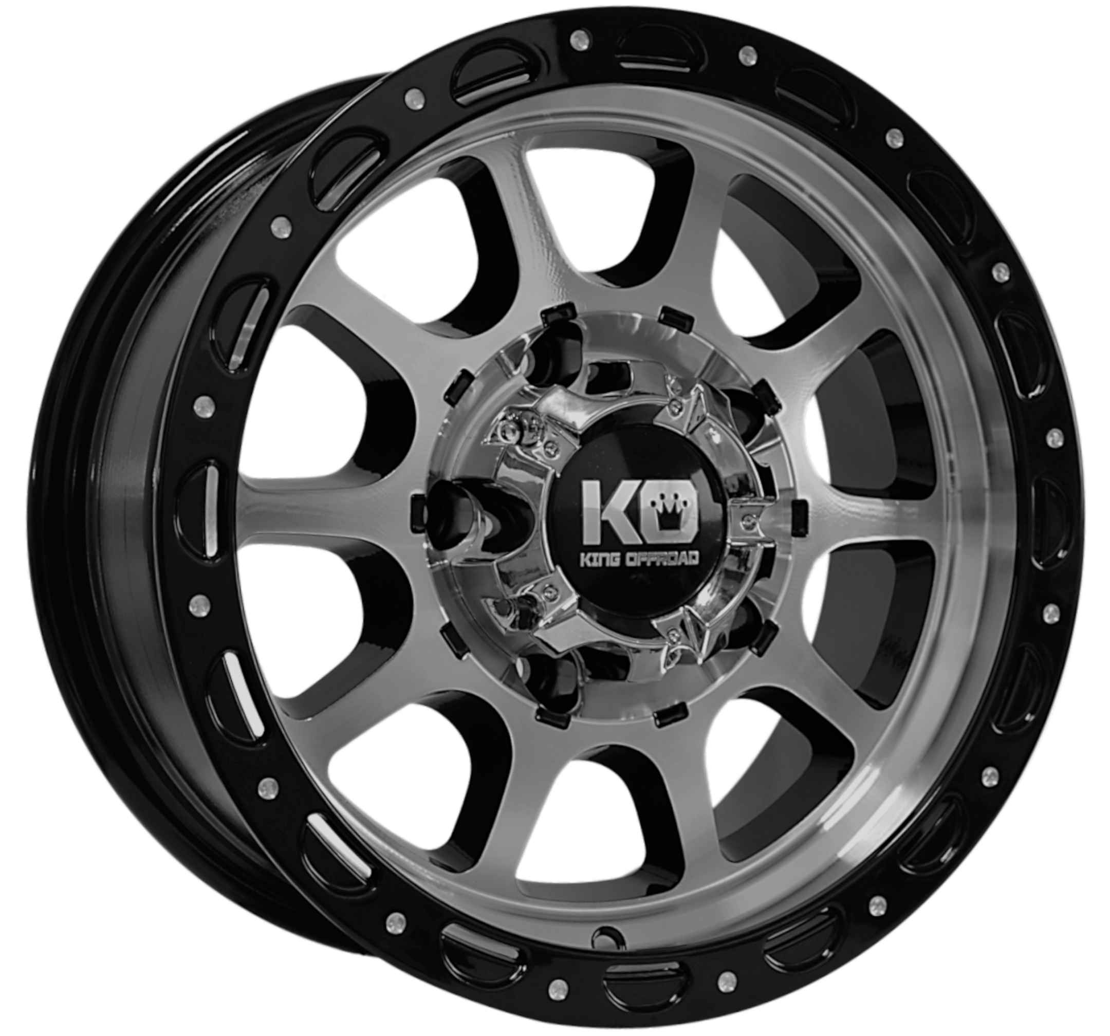 King 15x7 RAZOR 5x139.7 MACHINED GLOSS BLACK +0