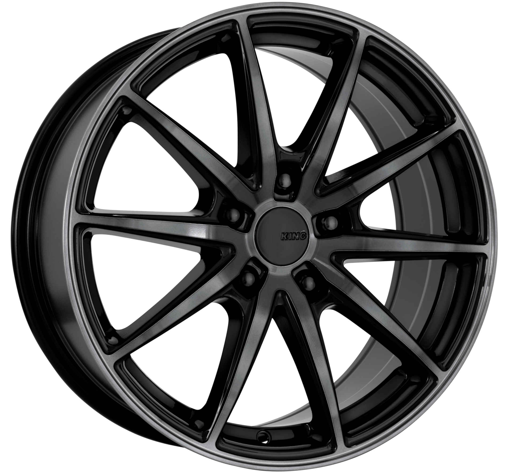 King 16x7 CRANK 4x100 BLACK TINT GLOSS BLACK +40