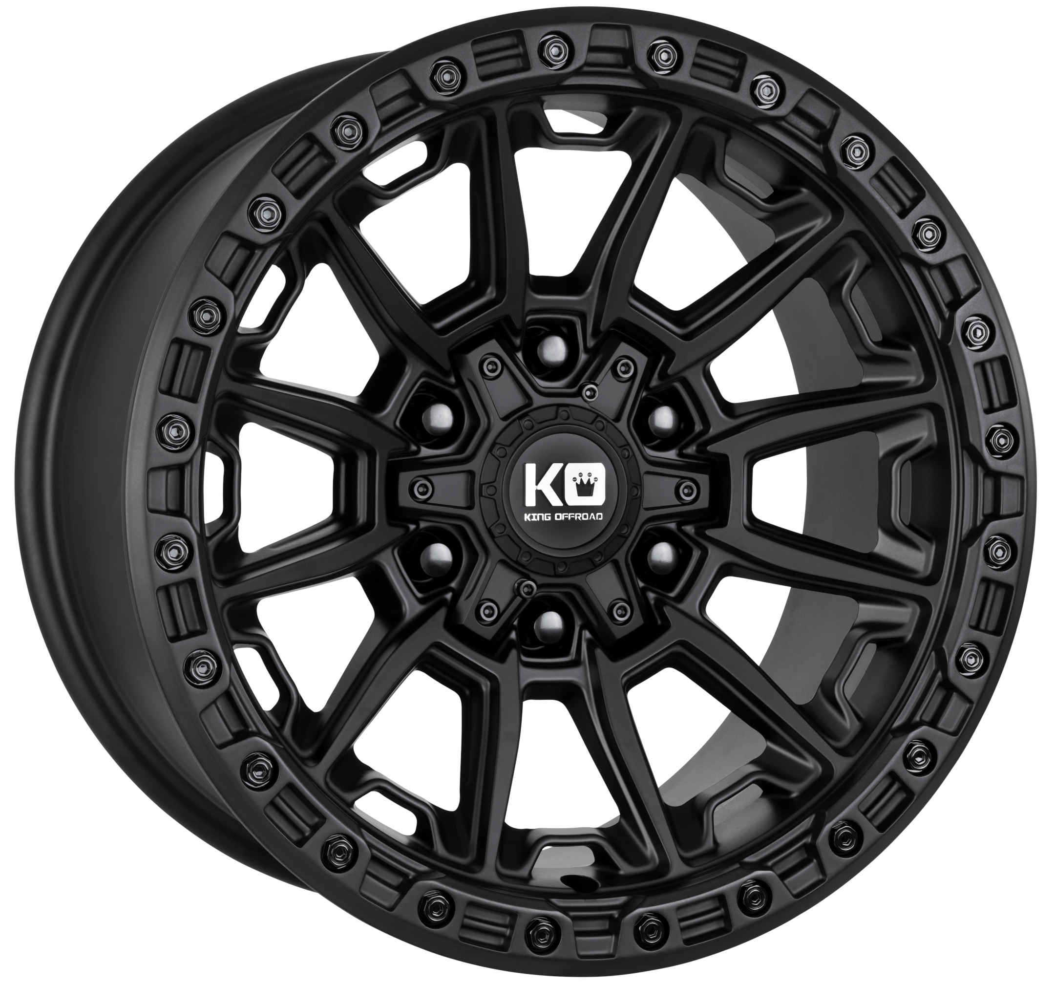 King 17x9 WARRIOR 6x130 & 6x139.7 SATIN BLACK +12