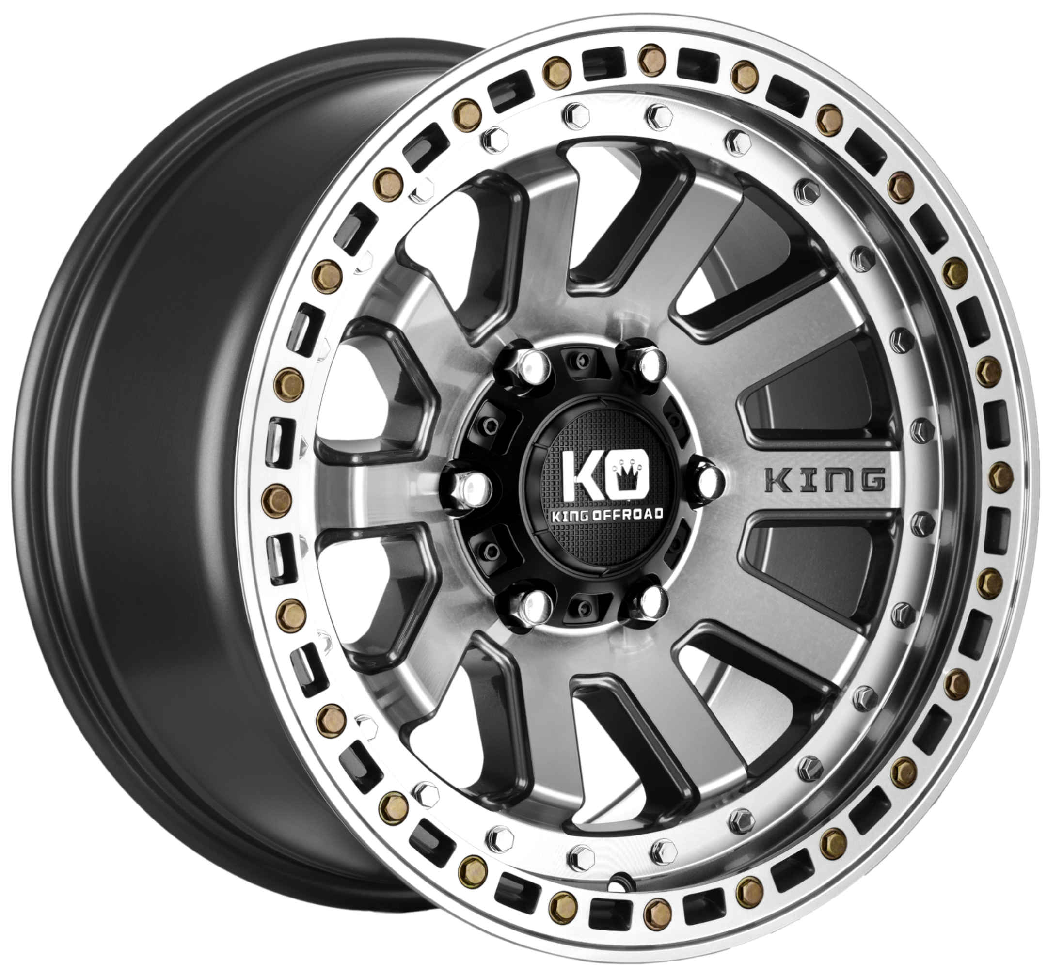 King 17x9 SNATCH 6x139.7 MACHINED FACE LIGHT GUNMETAL +12