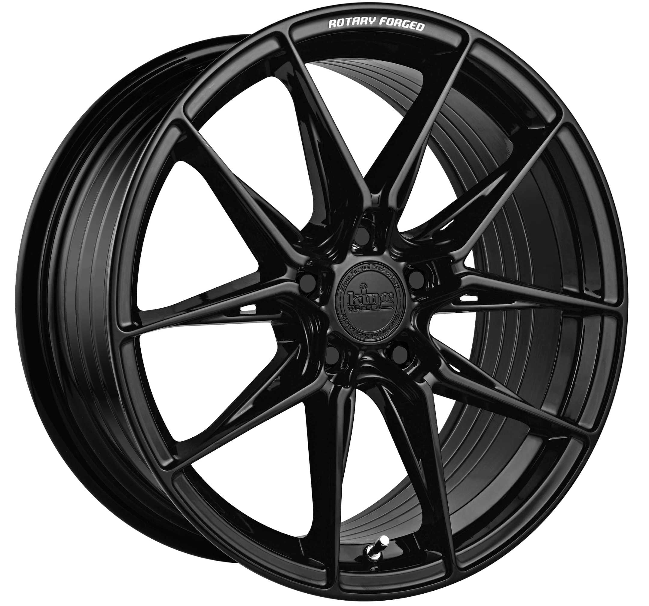 King 18x8 TOXIN 5x108 BLACK GLOSS +43