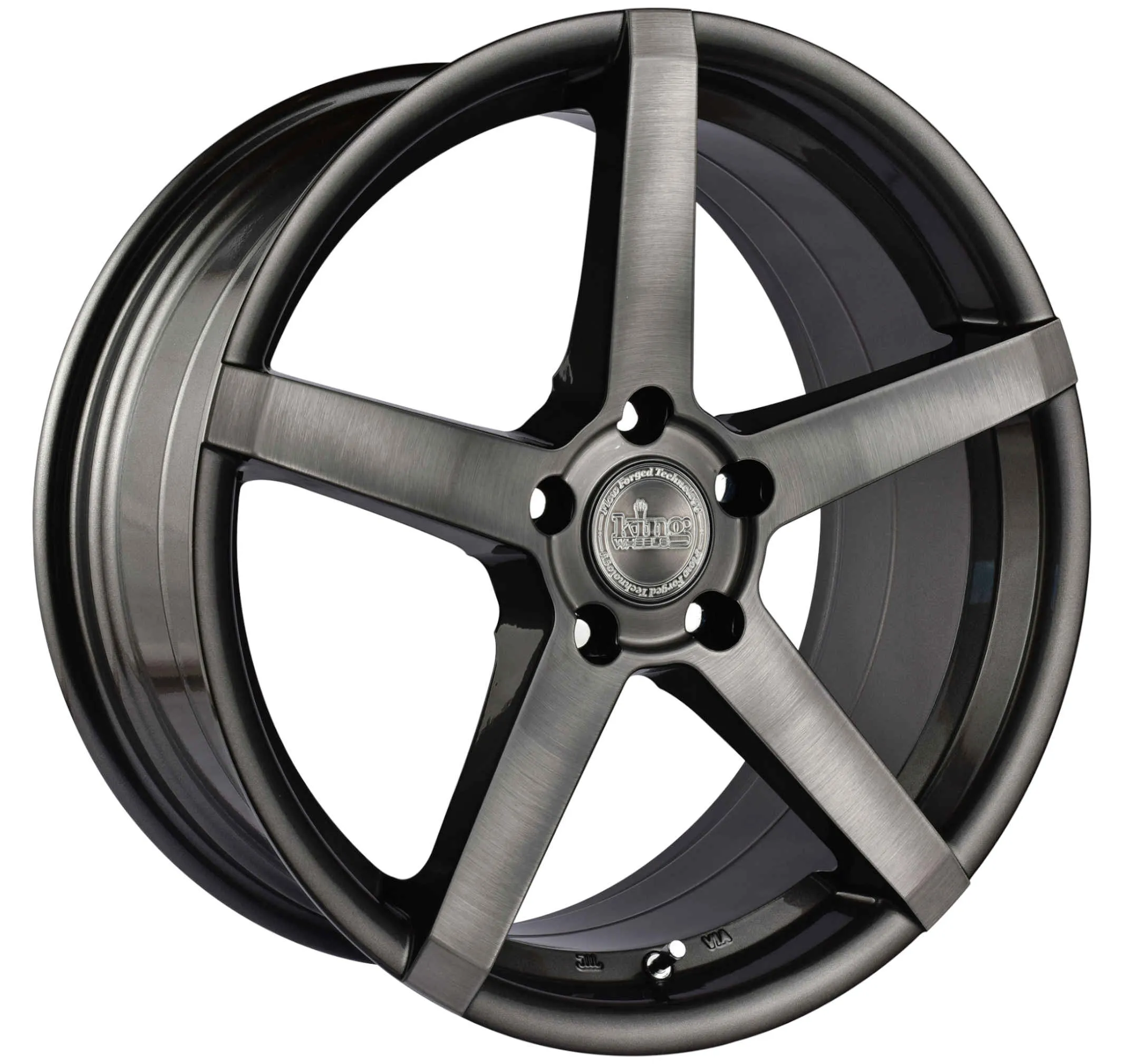 King 18x8.0 HOSTILE 5x112 GUNMETAL BRUSHED DARK TINT +40