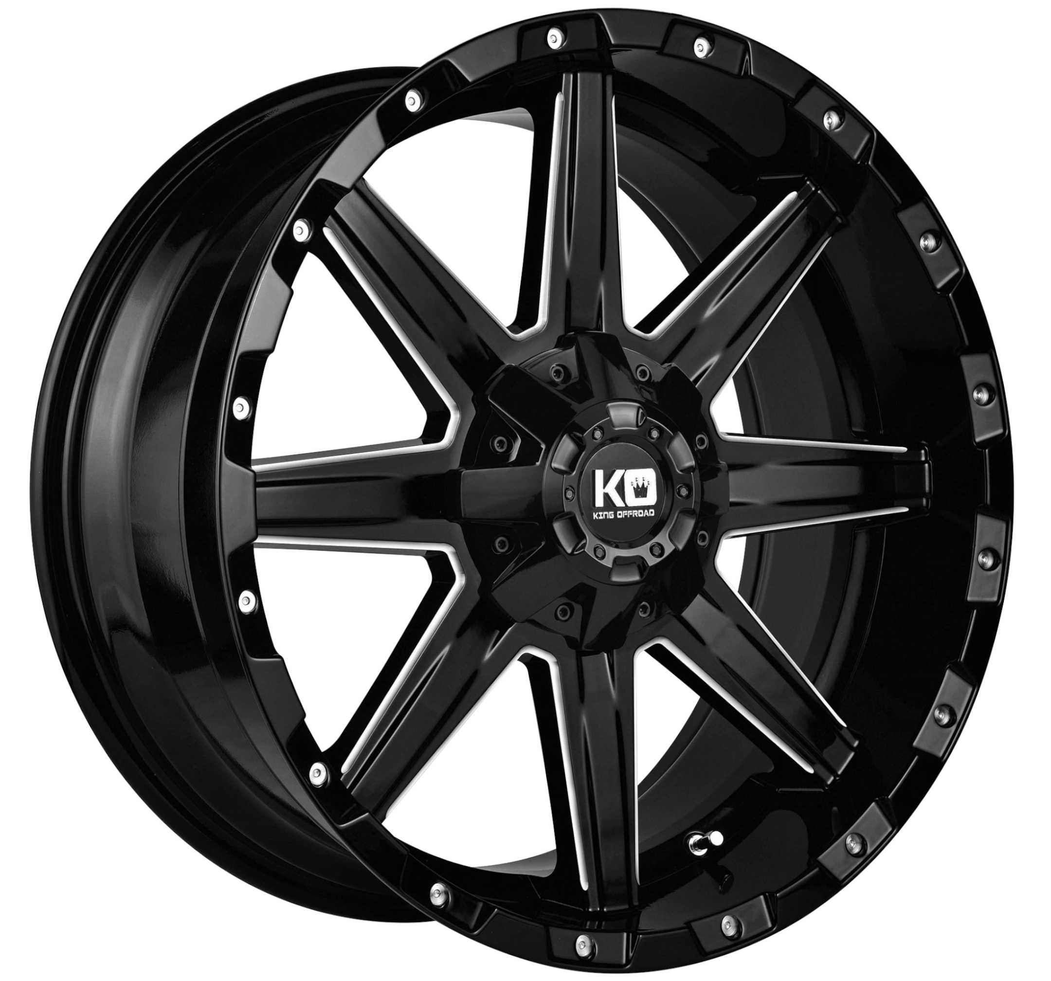 King 18x9 BLADE 6x139.7 GLOSS BLACK MILLED +0