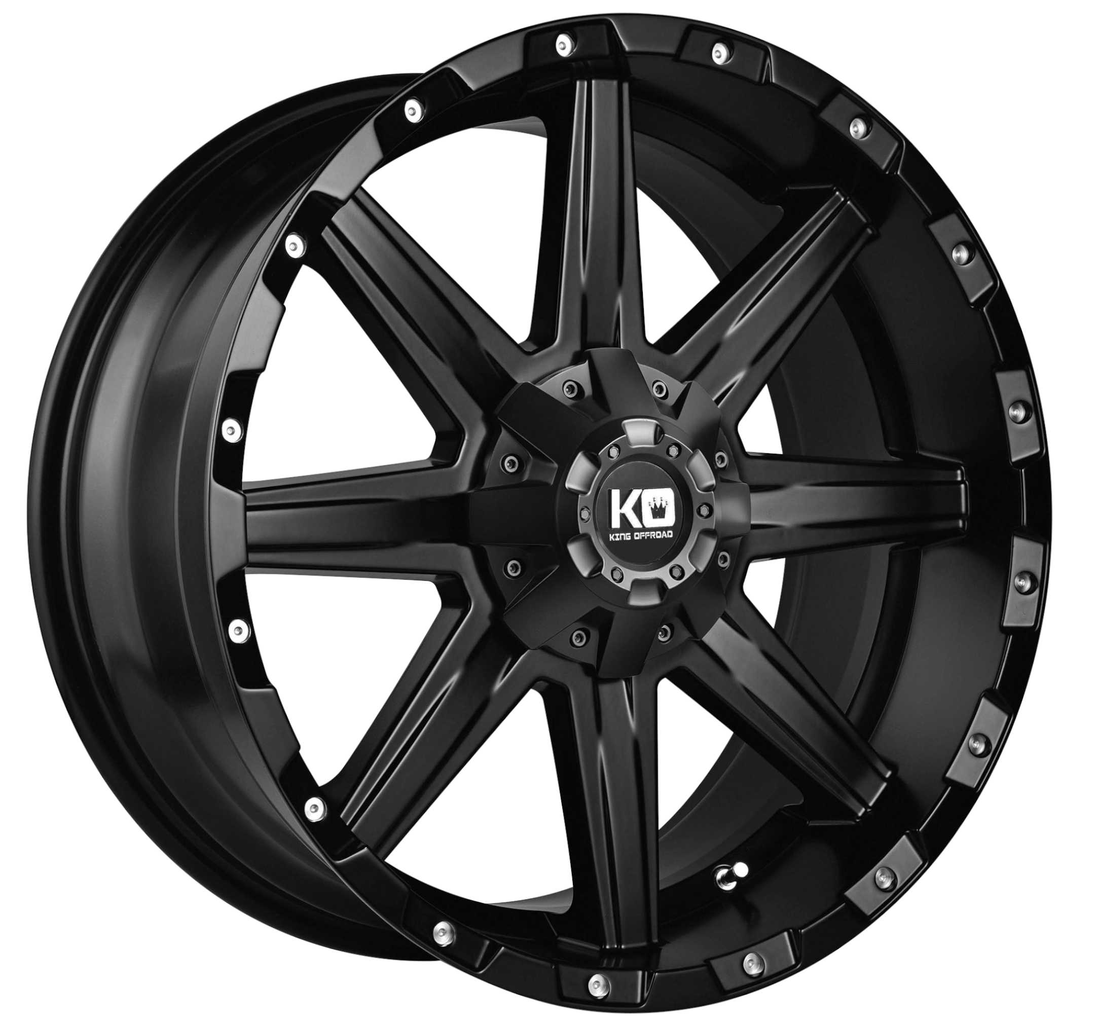 King 20x8.5 BLADE 6x114.3 SATIN BLACK +30