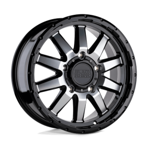 Black Rhino Hard Alloys 17X7.5 EXCURSION 6X139.7 GLOSS BLACK W/ MIRROR FACE +35