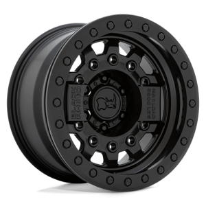 Black Rhino Hard Alloys 17X8.5 BEADLOCK 6X139.7 MATTE BLACK W/ BLACK HARDWARE -30