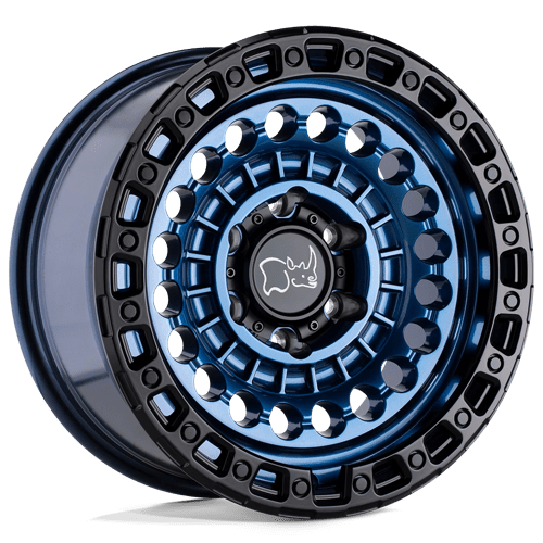 Black Rhino Hard Alloys 17X8.5 SENTINEL 6X139.7 COBALT BLUE W/ BLACK RING -10