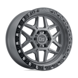 wheelpros-1790kls-26140g12.png Black Rhino Hard Alloys 17X9 KELSO 6X139.7 BATTLESHIP GRAY W/ BLACK RING -12