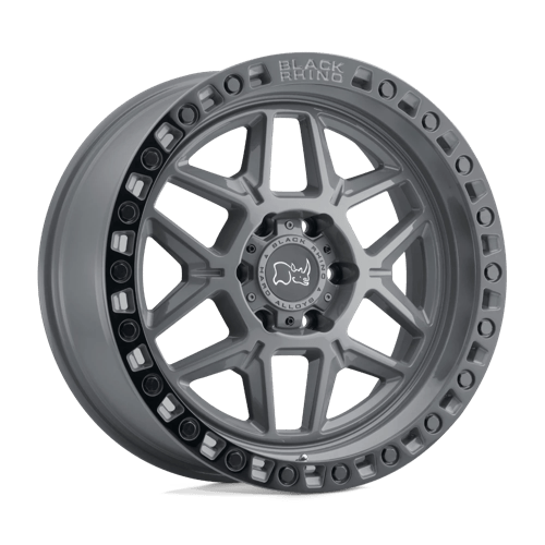 Black Rhino Hard Alloys 17X9 KELSO 6X139.7 BATTLESHIP GRAY W/ BLACK RING +0