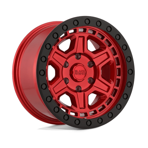 Black Rhino Hard Alloys 17X9 RENO 6X139.7 CANDY RED W/ BLACK RING & BOLTS +0