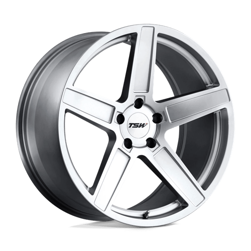 TSW 18X8.5 ASCENT 5X112 MATTE TITANIUM SILVER +43