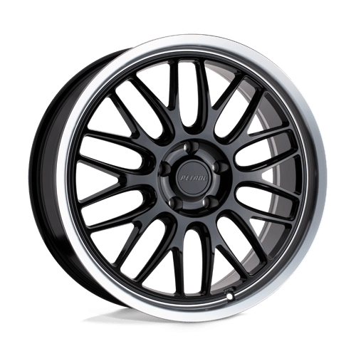 Petrol 19X8 P4C 5X114.3 GLOSS BLACK W/ MACHINED CUT LIP +40