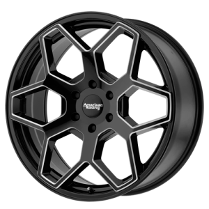 American Racing 20X8.5 AR916 6X139.7 GLOSS BLACK MILLED +15