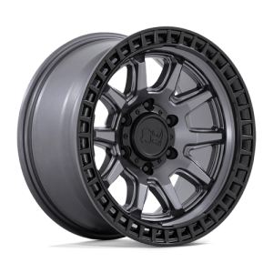 Black Rhino Hard Alloys 17X8.5 CALICO 6X139.7 MATTE GUNMETAL W/ MATTE BLACK LIP +0