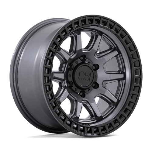 Black Rhino Hard Alloys 17X8.5 CALICO 6X139.7 MATTE GUNMETAL W/ MATTE BLACK LIP +0