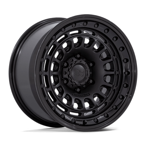 Black Rhino Hard Alloys 17X9 SAHARA 5X127 MATTE BLACK W/ GLOSS BLACK LIP -12