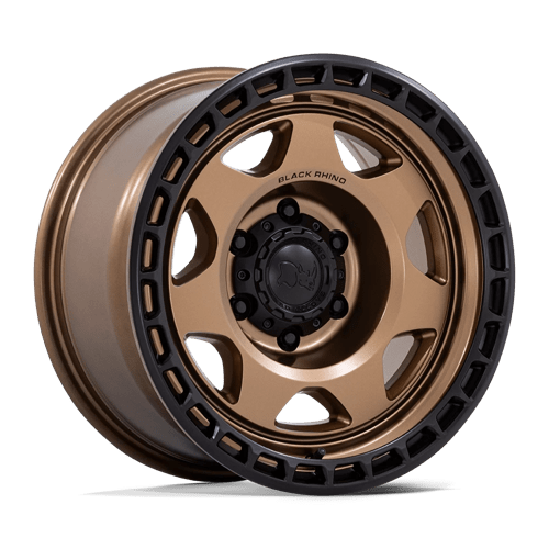 Black Rhino Hard Alloys 17X8.5 VOYAGER 6X139.7 MATTE BRONZE W/ M-BLACK LIP +0