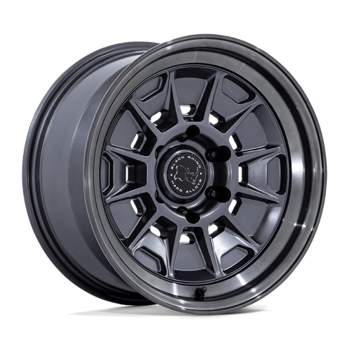Black Rhino Hard Alloys 17X8.5 MONDO 6X139.7 MATTE GUNMETAL W/ GLOSS GRAY LIP +20