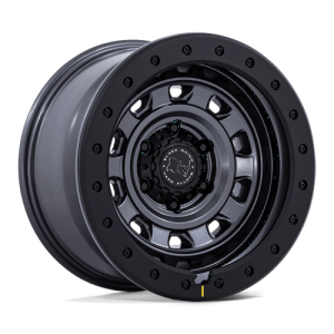 wheelpros-br023ab17905012.png Black Rhino Hard Alloys 17X9 XPLORER 5X127 MATTE GUNMETAL W/ BLACK ROCK GUARD +12