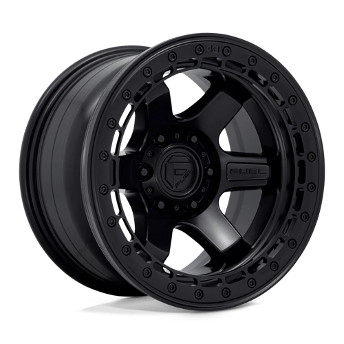 Fuel 1PC 17X8.5 BLOCK 5X150 MATTE BLACK W/ MATTE BLACK RING +20