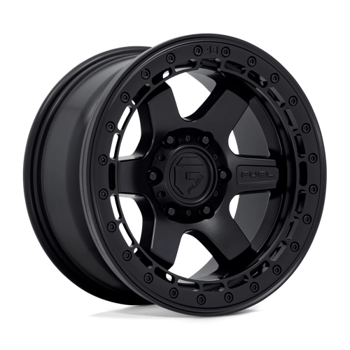 Fuel 1PC 17X8.5 BLOCK 6X139.7 MATTE BLACK W/ MATTE BLACK RING +0