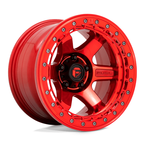Fuel 1PC 17X8.5 BLOCK 6X139.7 CANDY RED W/ CANDY RED RING +0