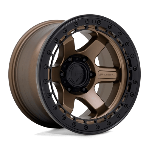 Fuel 1PC 17X8.5 BLOCK 6X139.7 MATTE BRONZE W/ MATTE BLACK RING +0