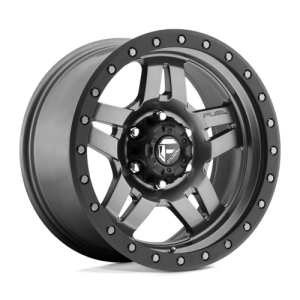 wheelpros-d55817858350.png Fuel 1PC 17X8.5 ANZA 6X139.7 MATTE GUN METAL BLACK BEAD RING +6