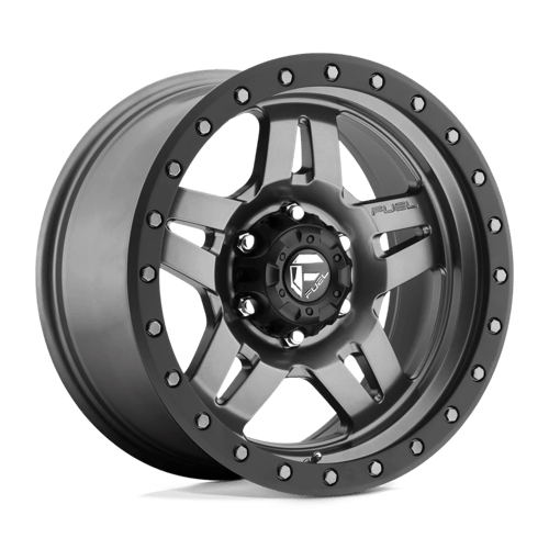 Fuel 1PC 17X8.5 ANZA 6X139.7 MATTE GUN METAL BLACK BEAD RING +6