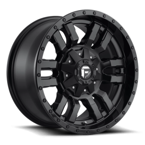 Fuel 1PC 20X9 SLEDGE 8X165.1 MATTE BLACK GLOSS BLACK LIP +1