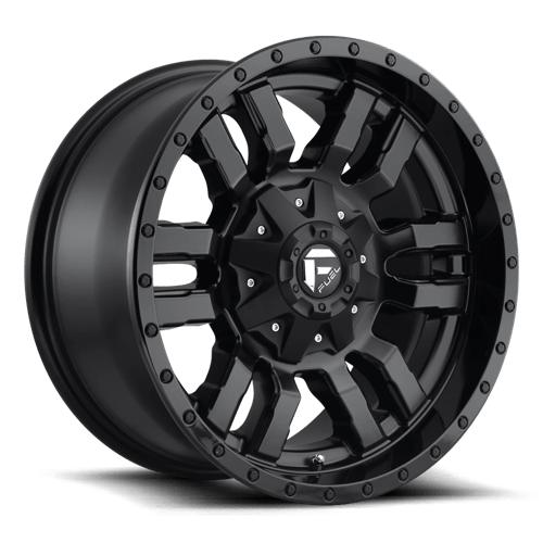 Fuel 1PC 20X9 SLEDGE 6X135/5.5 MATTE BLACK GLOSS BLACK LIP +19