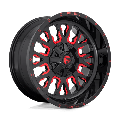 Fuel 1PC 20X9 STROKE 6X135/5.5 GLOSS BLACK RED TINTED CLEAR +20