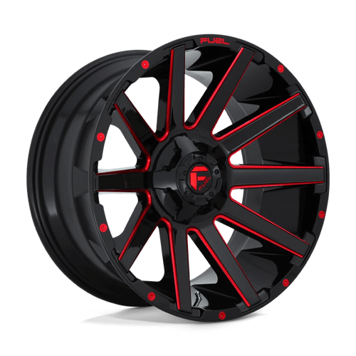 Fuel 1PC 20X9 CONTRA 6X135/5.5 GLOSS BLACK RED TINTED CLEAR +2