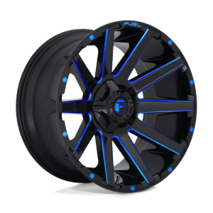 wheelpros-d64420908257.png Fuel 1PC 20X9 CONTRA 8X165.1 GLOSS BLACK BLUE TINTED CLEAR +20
