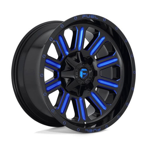 Fuel 1PC 18X9 HARDLINE 6X135/5.5 GLOSS BLACK BLUE TINTED CLEAR +2