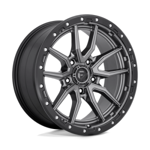 Fuel 1PC 20X9 REBEL 5X139.7 MATTE GUN METAL BLACK BEAD RING +1