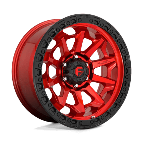 Fuel 1PC 17X9 COVERT 5X127 CANDY RED BLACK BEAD RING -12
