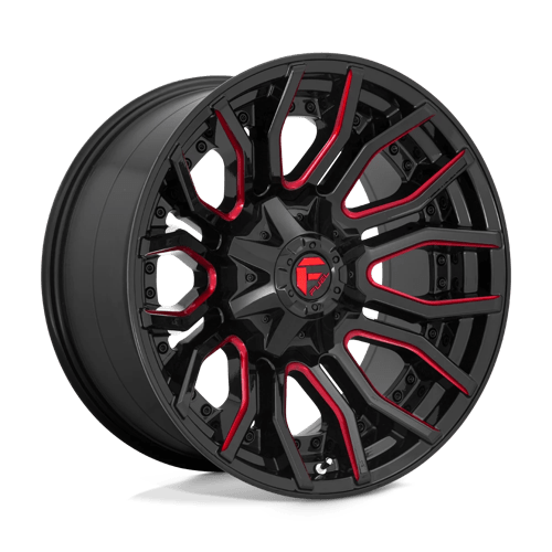 Fuel 1PC 20X10 RAGE 8X170 GLOSS BLACK RED TINTED CLEAR -18
