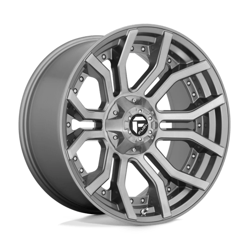 Fuel 1PC 20X10 RAGE 5X5.0/5.5 BRUSHED GUN METAL TINTED CLEAR -18
