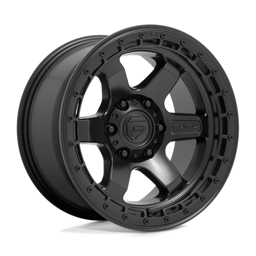 Fuel 1PC 18X9 BLOCK 6X114.3 MATTE BLACK W/ BLACK RING +1