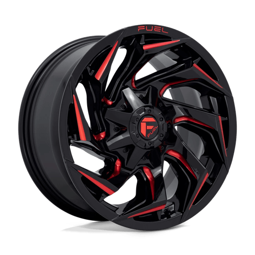 Fuel 1PC 18X9 REACTION 6X135/5.5 GLOSS BLACK MILLED W/ RED TINT +1