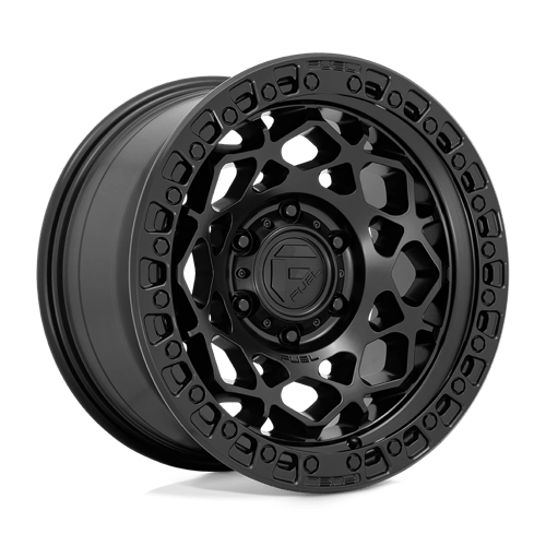 Fuel 1PC 17X9 UNIT 6X139.7 MATTE BLACK W/ MATTE BLACK RING +1