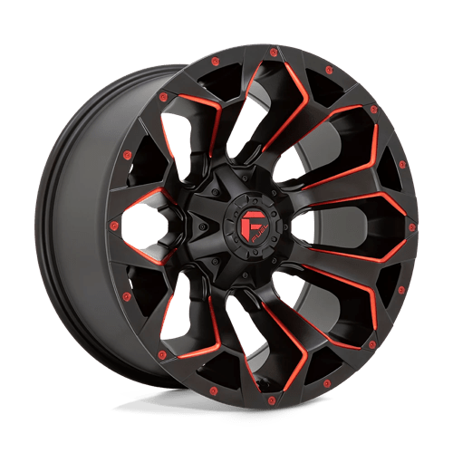Fuel 1PC 20X9 ASSAULT 8X170 MATTE BLACK RED MILLED +20