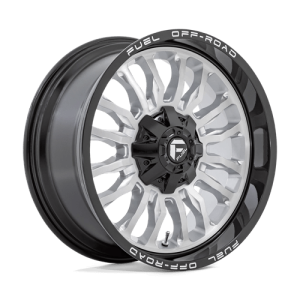 Fuel 1PC 22X12 ARC 6X135/5.5 SILVER BRUSHED FACE W/ MILLED BLACK LIP -44
