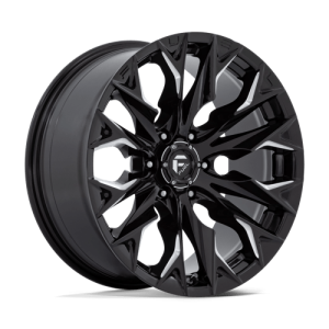Fuel 1PC 20X9 FLAME 6X139.7 GLOSS BLACK MILLED +1