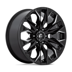 Fuel 1PC 20X9 FLAME 6X139.7 GLOSS BLACK MILLED +20