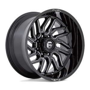 Fuel 1PC 20X9 HURRICANE 8X180 GLOSS BLACK MILLED +1