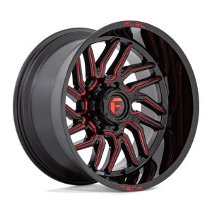 wheelpros-d80822207547.png Fuel 1PC 22X12 HURRICANE 5X127 GLOSS BLACK MILLED RED TINT -44