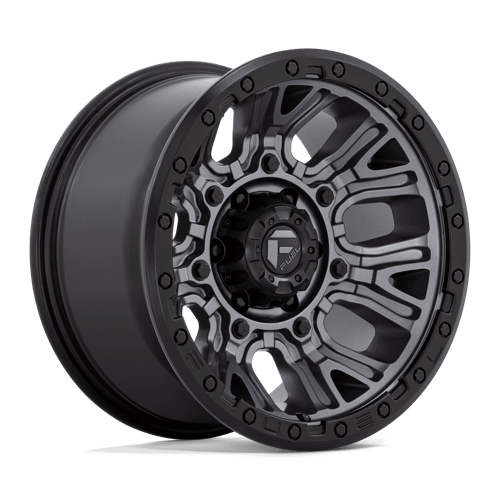 Fuel 1PC 17X9 TRACTION 5X127 MATTE GUNMETAL W/ BLACK RING +1